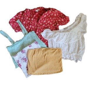 🔥🔥HOT DEAL!! 5 PC bundle American Eagle Crop Tops Size M